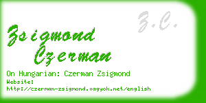 zsigmond czerman business card